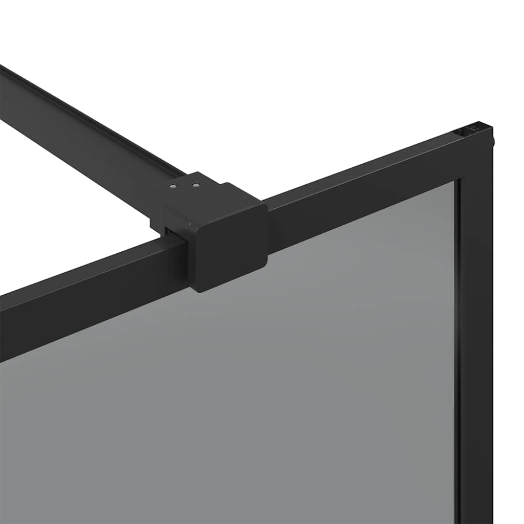 Τοίχος Ντους Walk-in Μαύρο 115 x 195 cm σκληρυμένο γυαλί