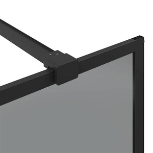 Τοίχος Ντους Walk-in Μαύρο 115 x 195 cm σκληρυμένο γυαλί