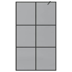 Τοίχος Ντους Walk-in Μαύρο 115 x 195 cm σκληρυμένο γυαλί