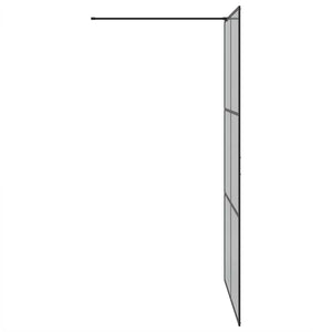 Τοίχος Ντους Walk-in Μαύρο 115 x 195 cm σκληρυμένο γυαλί