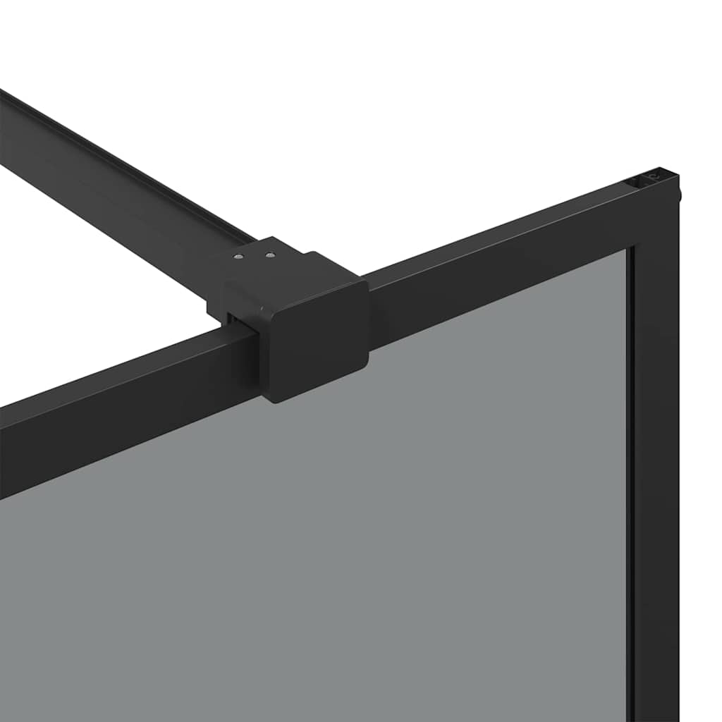 Τοίχος Ντους Walk-in Μαύρο 140 x 195 cm σκληρυμένο γυαλί - Pakobazaar