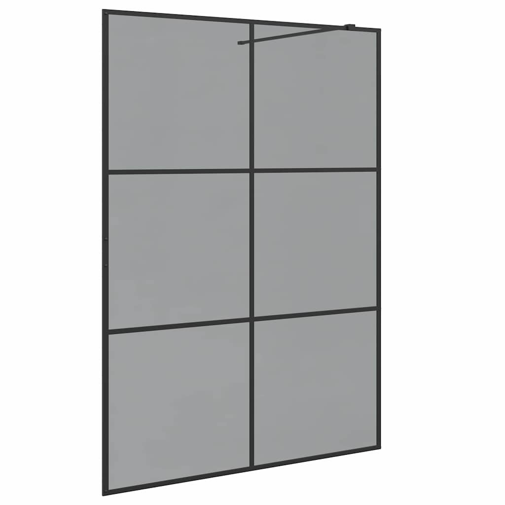 Τοίχος Ντους Walk-in Μαύρο 140 x 195 cm σκληρυμένο γυαλί - Pakobazaar