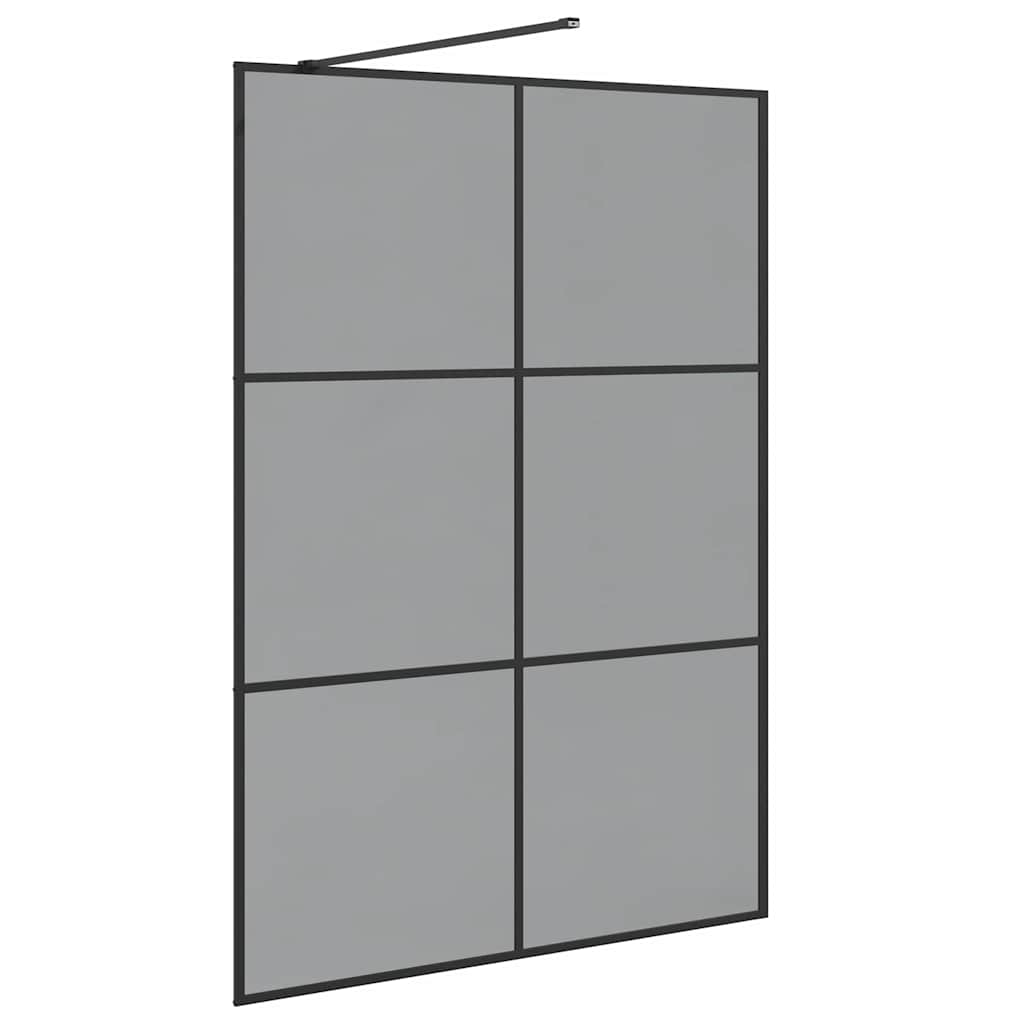 Τοίχος Ντους Walk-in Μαύρο 140 x 195 cm σκληρυμένο γυαλί - Pakobazaar