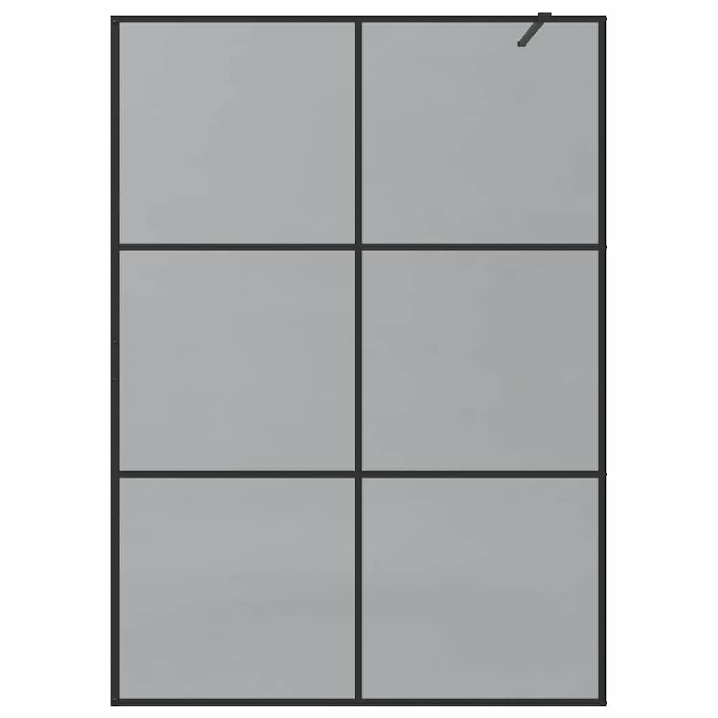 Τοίχος Ντους Walk-in Μαύρο 140 x 195 cm σκληρυμένο γυαλί - Pakobazaar