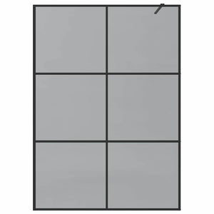 Τοίχος Ντους Walk-in Μαύρο 140 x 195 cm σκληρυμένο γυαλί - Pakobazaar