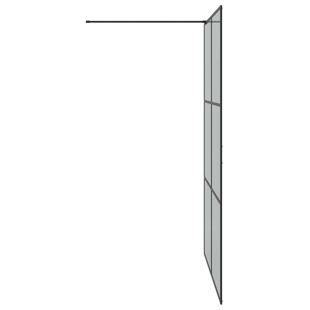 Τοίχος Ντους Walk-in Μαύρο 140 x 195 cm σκληρυμένο γυαλί - Pakobazaar