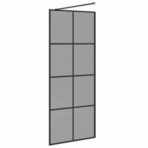 Τοίχος Ντους Walk-in Μαύρο 80 x 195 cm σκληρυμένο γυαλί - Pakobazaar