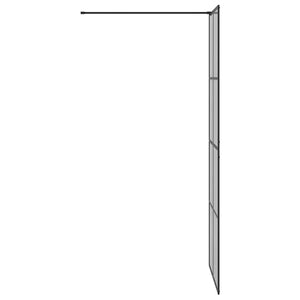 Τοίχος Ντους Walk-in Μαύρο 80 x 195 cm σκληρυμένο γυαλί - Pakobazaar