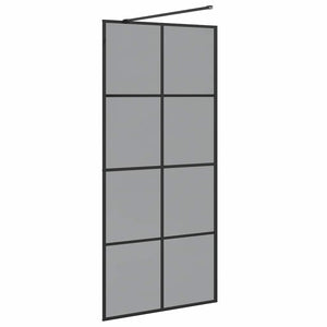 Τοίχος Ντους Walk-in Μαύρο 90 x 195 cm σκληρυμένο γυαλί - Pakobazaar