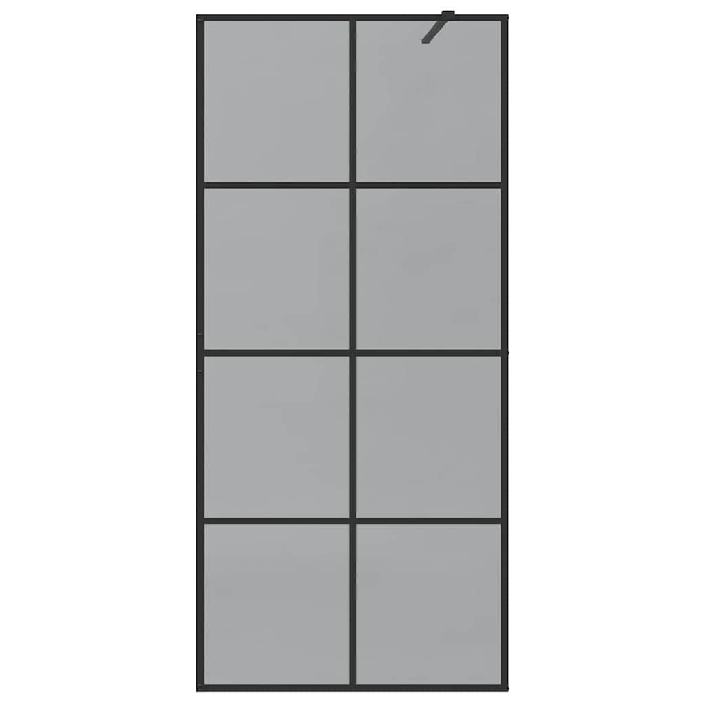 Τοίχος Ντους Walk-in Μαύρο 90 x 195 cm σκληρυμένο γυαλί - Pakobazaar