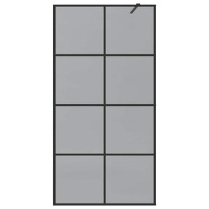 Τοίχος Ντους Walk-in Μαύρο 100 x 195 cm σκληρυμένο γυαλί - Pakobazaar