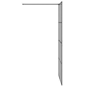 Τοίχος Ντους Walk-in Μαύρο 100 x 195 cm σκληρυμένο γυαλί - Pakobazaar