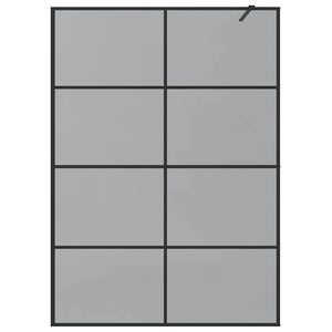 Τοίχος Ντους Walk-in Μαύρο 140 x 195 cm σκληρυμένο γυαλί - Pakobazaar