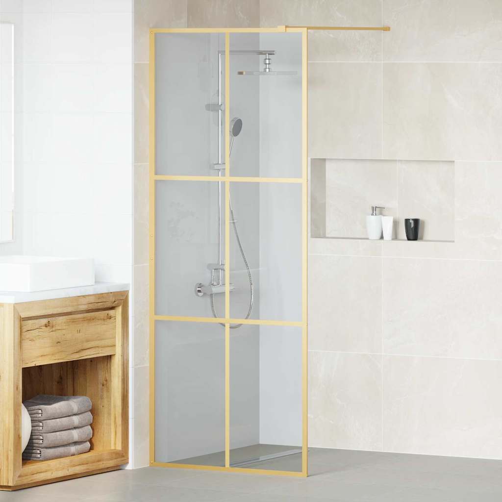 Τοίχος Ντους Walk-in Χρυσό 80 x 195 cm σκληρυμένο γυαλί - Pakobazaar