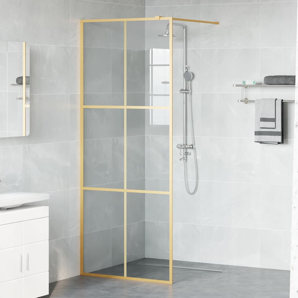 Τοίχος Ντους Walk-in Χρυσό 80 x 195 cm σκληρυμένο γυαλί - Pakobazaar