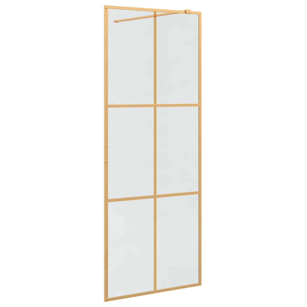 Τοίχος Ντους Walk-in Χρυσό 80 x 195 cm σκληρυμένο γυαλί - Pakobazaar