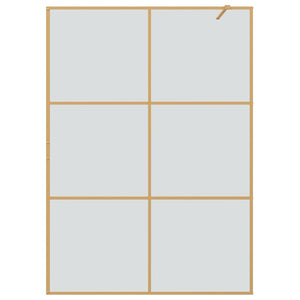 Τοίχος Ντους Walk-in Χρυσό 140 x 195 cm σκληρυμένο γυαλί - Pakobazaar
