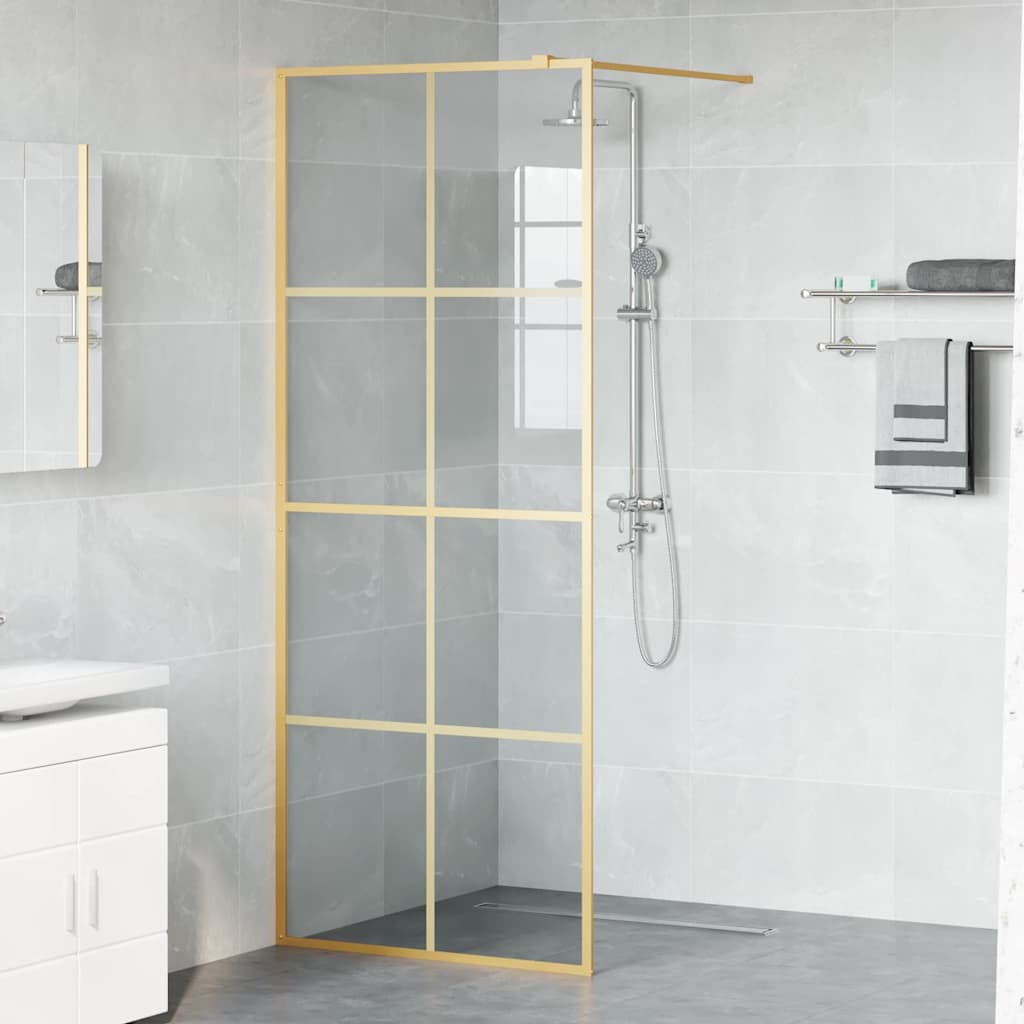 Τοίχος Ντους Walk-in Χρυσό 80 x 195 cm σκληρυμένο γυαλί - Pakobazaar