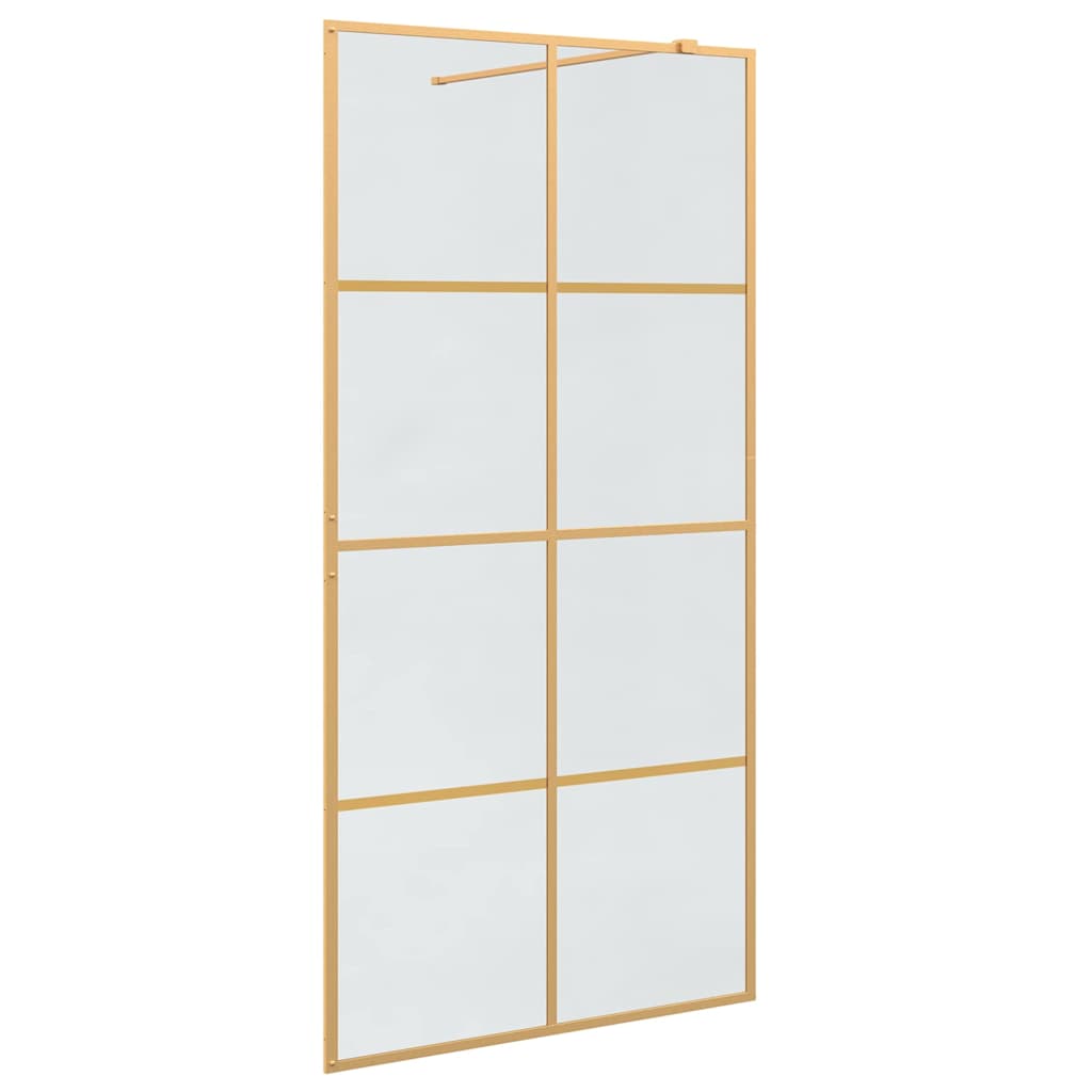 Τοίχος Ντους Walk-in Χρυσό 100 x 195 cm σκληρυμένο γυαλί - Pakobazaar