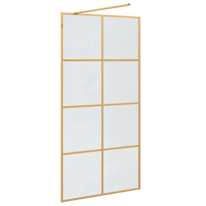 Τοίχος Ντους Walk-in Χρυσό 100 x 195 cm σκληρυμένο γυαλί - Pakobazaar