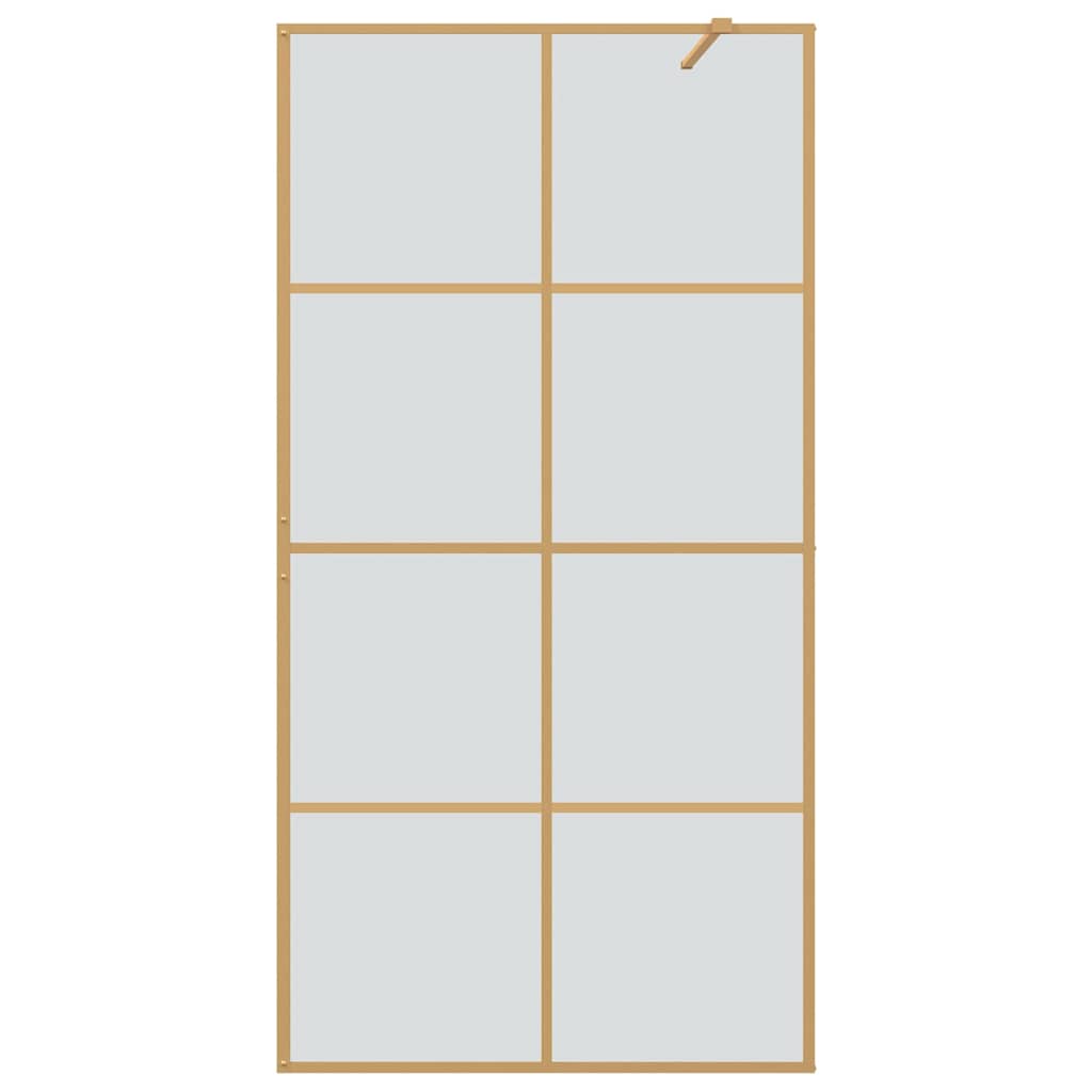 Τοίχος Ντους Walk-in Χρυσό 100 x 195 cm σκληρυμένο γυαλί - Pakobazaar