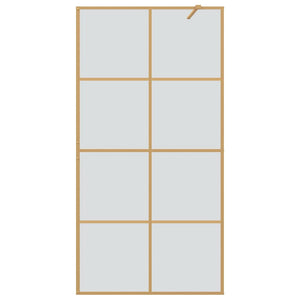 Τοίχος Ντους Walk-in Χρυσό 100 x 195 cm σκληρυμένο γυαλί - Pakobazaar