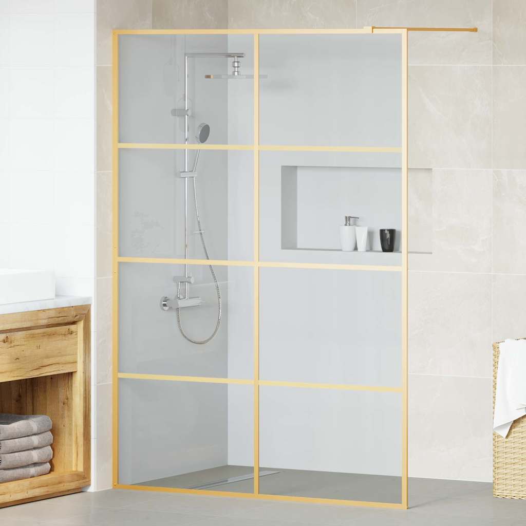 Τοίχος Ντους Walk-in Χρυσό 140 x 195 cm σκληρυμένο γυαλί - Pakobazaar