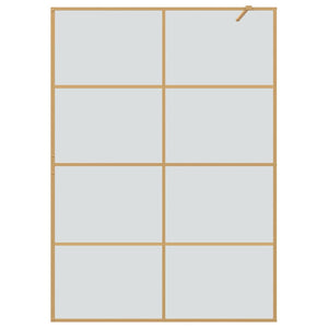 Τοίχος Ντους Walk-in Χρυσό 140 x 195 cm σκληρυμένο γυαλί - Pakobazaar