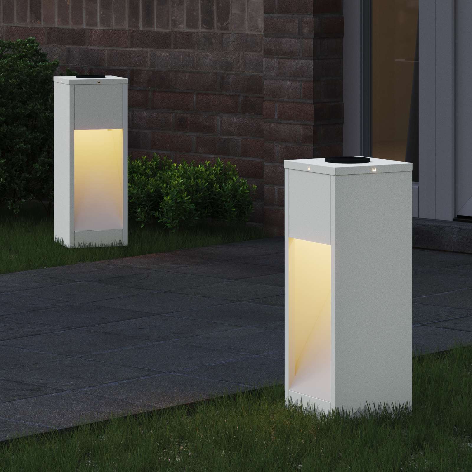 Φωτιστικό Ηλιακής Ενέργειας LED Διαδρομής 2 pcs Λευκό - Pakobazaar