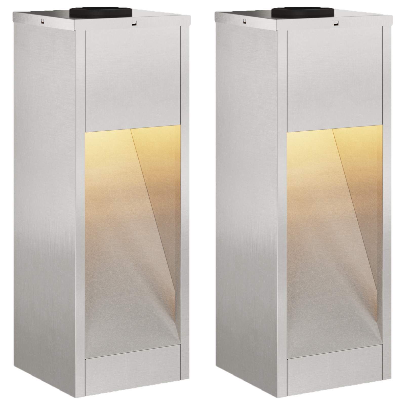 Φωτιστικό Ηλιακής Ενέργειας LED Διαδρομής 2 pcs Ασημί - Pakobazaar