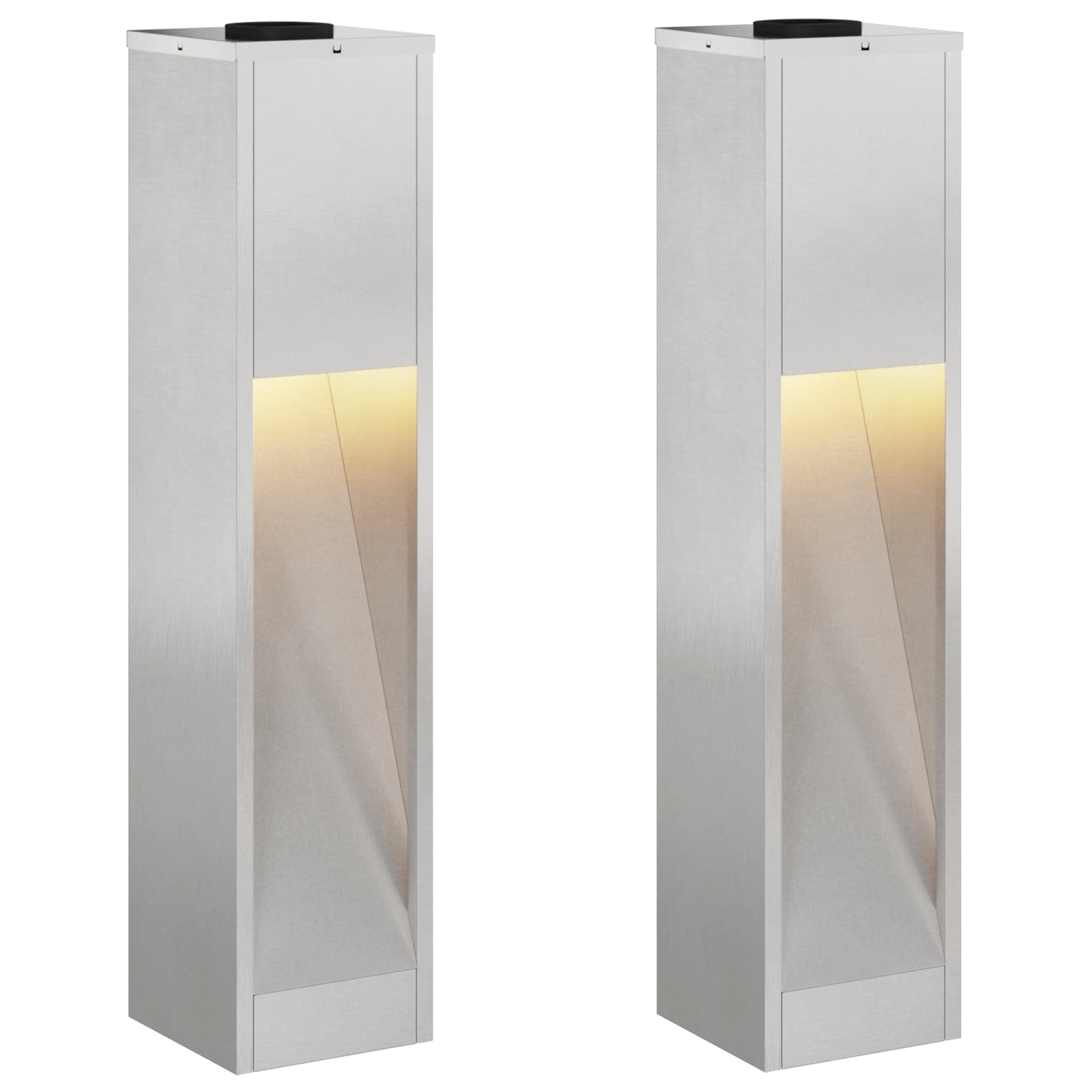 Φωτιστικό Ηλιακής Ενέργειας LED Διαδρομής 2 pcs Ασημί - Pakobazaar