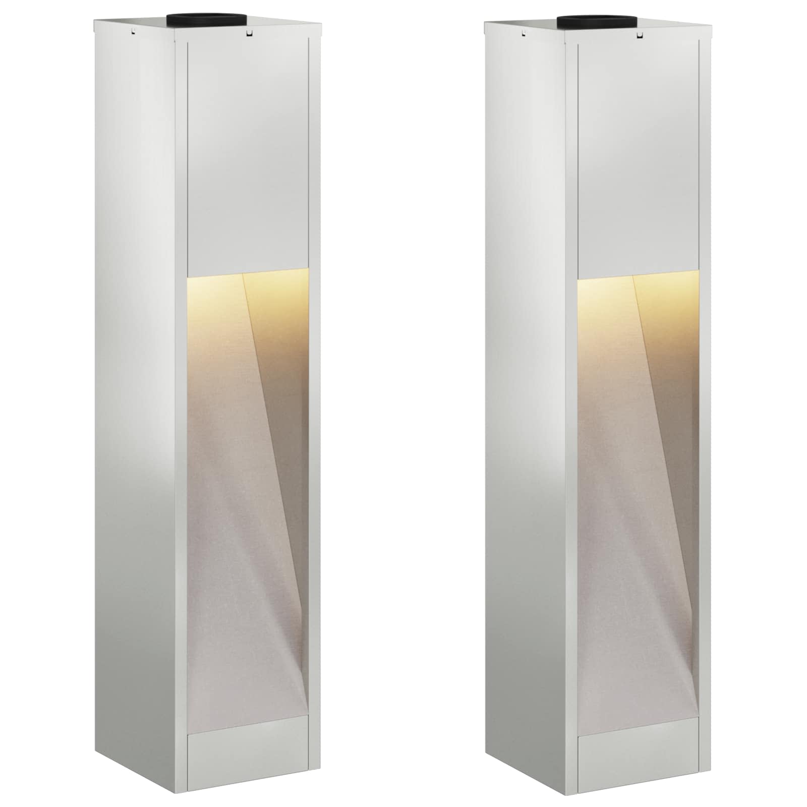 Φωτιστικό Ηλιακής Ενέργειας LED Διαδρομής 2 pcs Ασημί - Pakobazaar