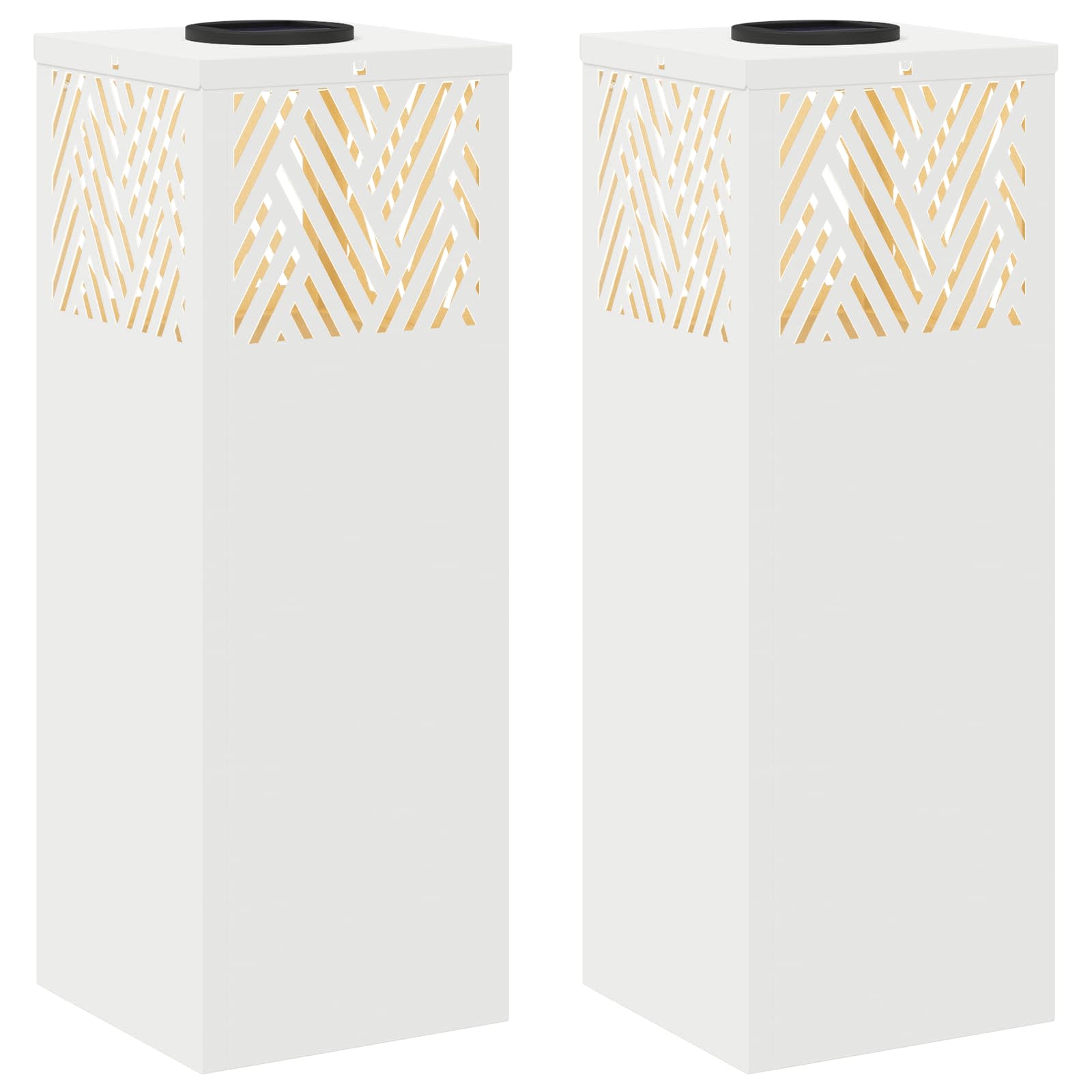 Ηλιακό LED Φως Δρόμου 2 pcs Λευκό Κρύο Ρολαρισμένο Χάλυβα - Pakobazaar