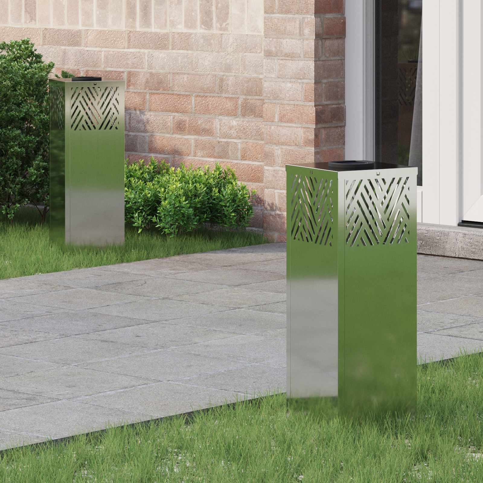 Ηλιακό LED Φως Δρόμου 2 pcs Ασημί Γαλβανισμένο - Pakobazaar