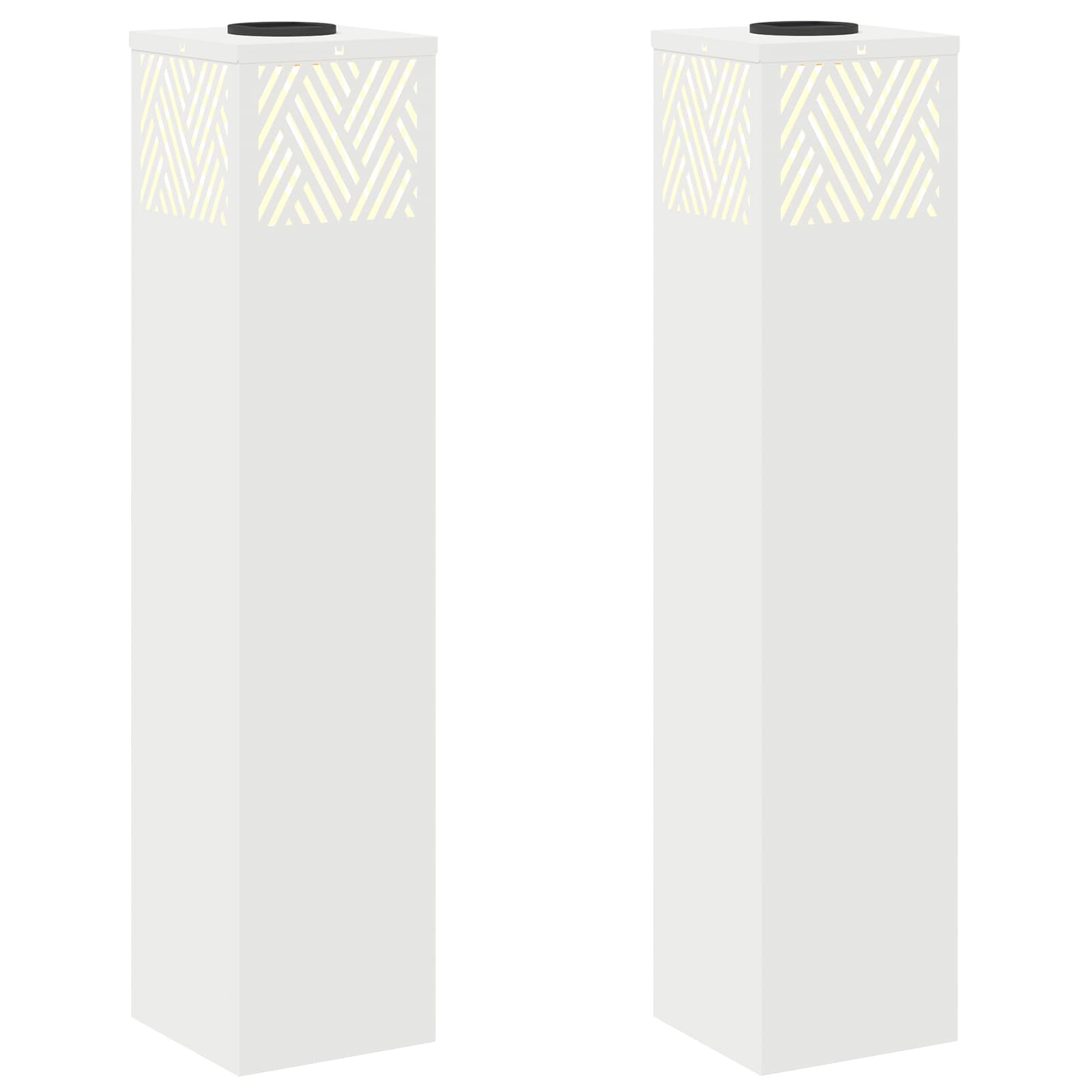 Ηλιακό LED Φως Δρόμου 2 pcs Λευκό Κρύο Ρολαρισμένο Χάλυβα - Pakobazaar
