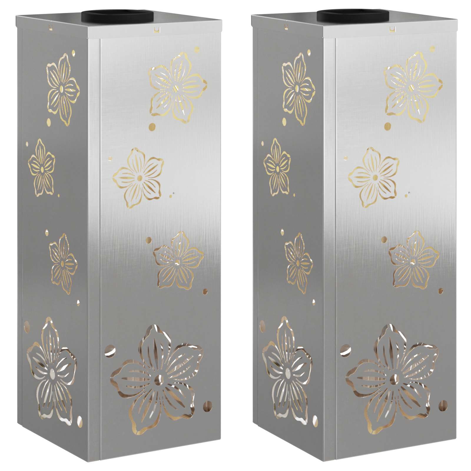 Ηλιακό LED Φως Δρόμου 2 pcs Ασημί Ανοξείδωτο ατσάλι - Pakobazaar