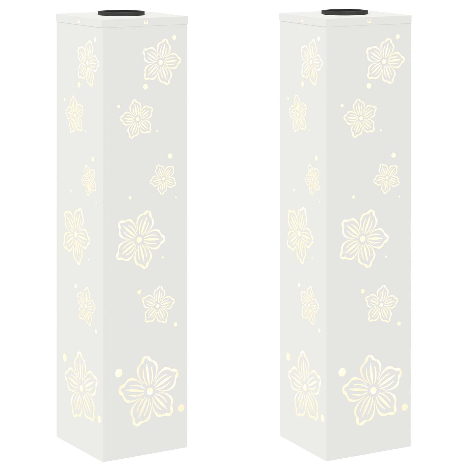 Ηλιακό LED Φως Δρόμου 2 pcs Λευκό Κρύο Ρολαρισμένο Χάλυβα - Pakobazaar