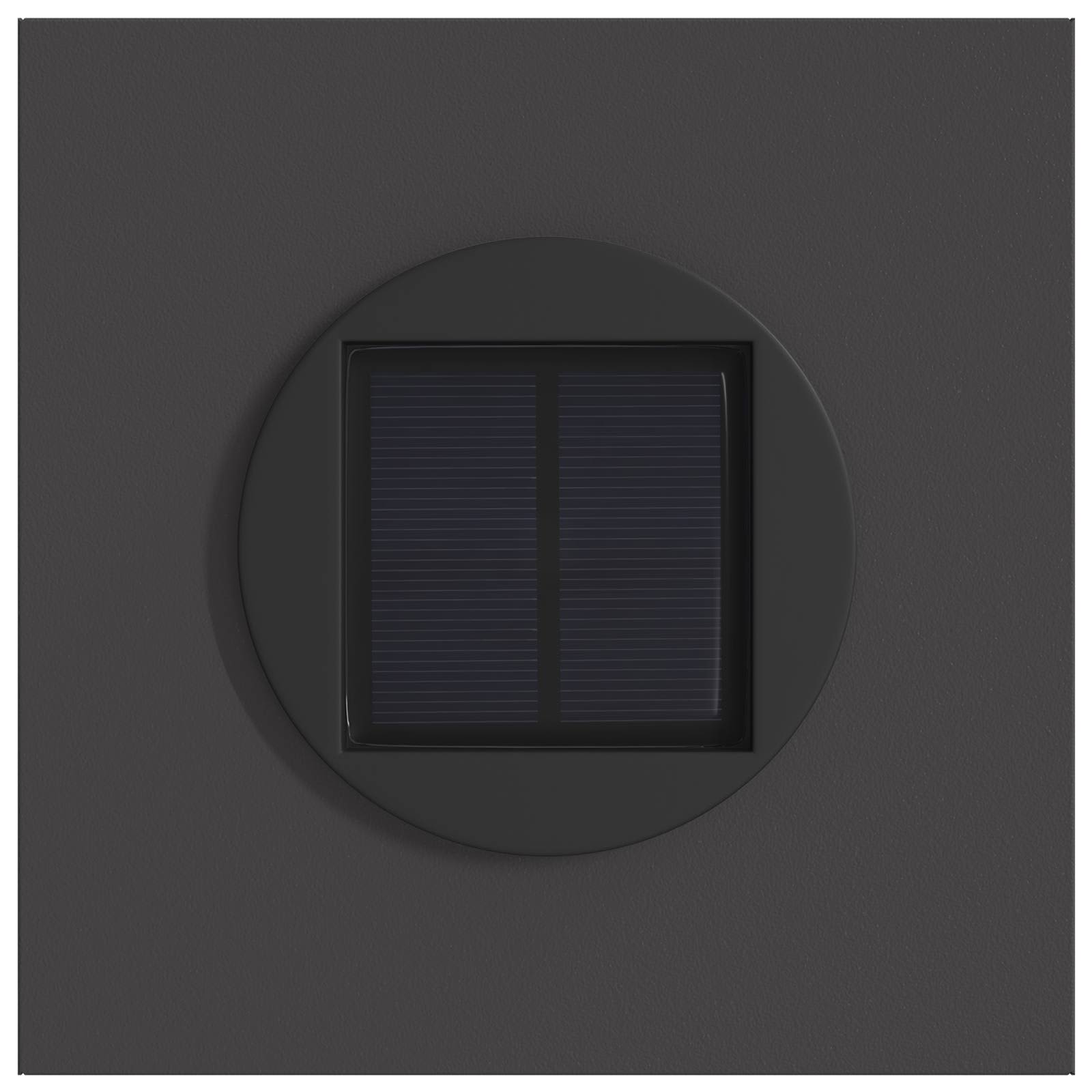 Ηλιακό LED Φως Δρόμου 2 pcs Μαύρο Κρύο Ρολαρισμένο Χάλυβα - Pakobazaar