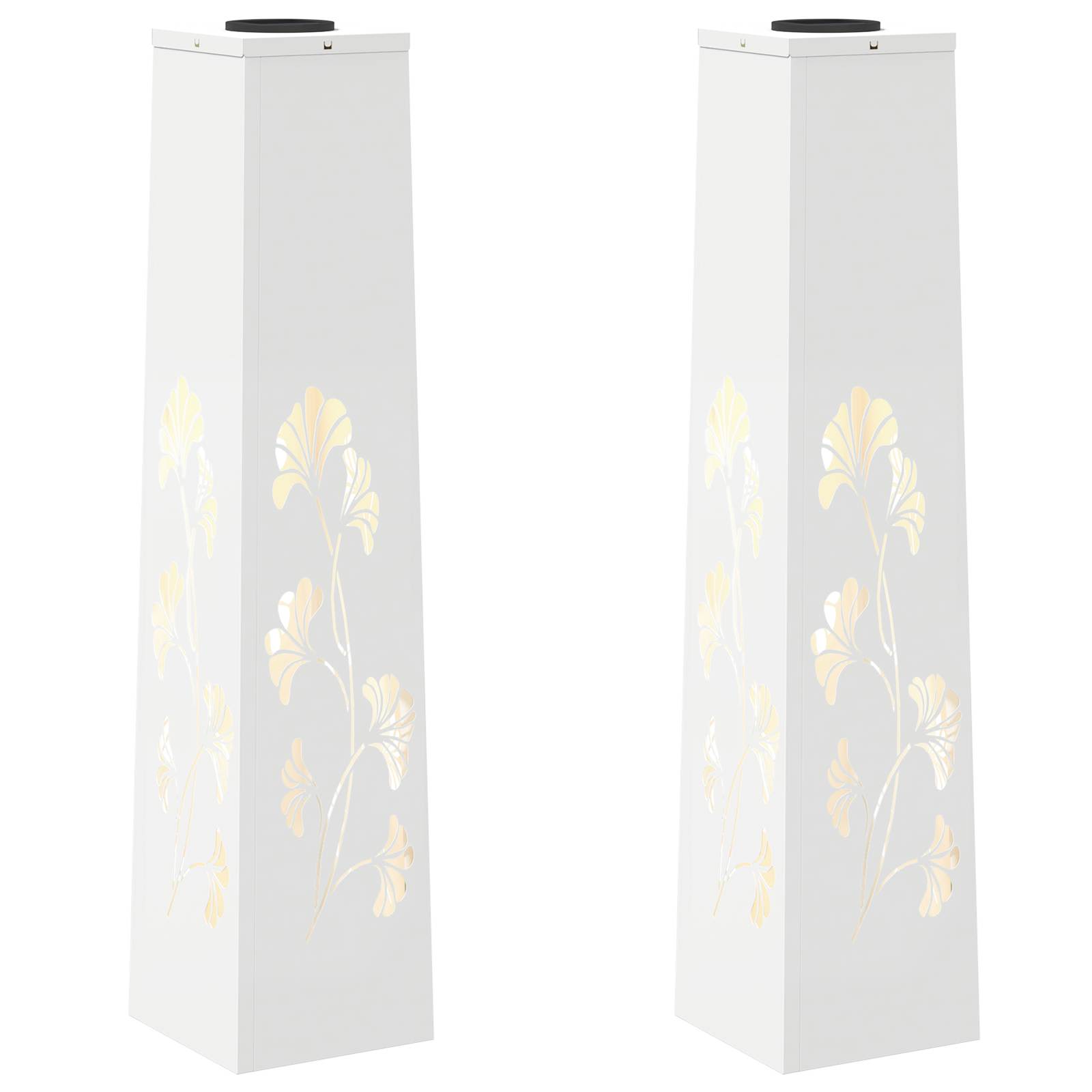 Ηλιακό LED Φως Δρόμου 2 pcs Λευκό Κρύο Ρολαρισμένο Χάλυβα - Pakobazaar