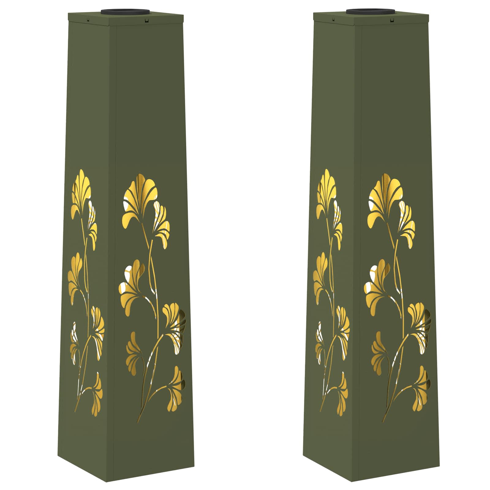 Ηλιακό LED Φως Δρόμου με φώτα με μπαταρία 2 pcs Ελιά Πράσινη - Pakobazaar