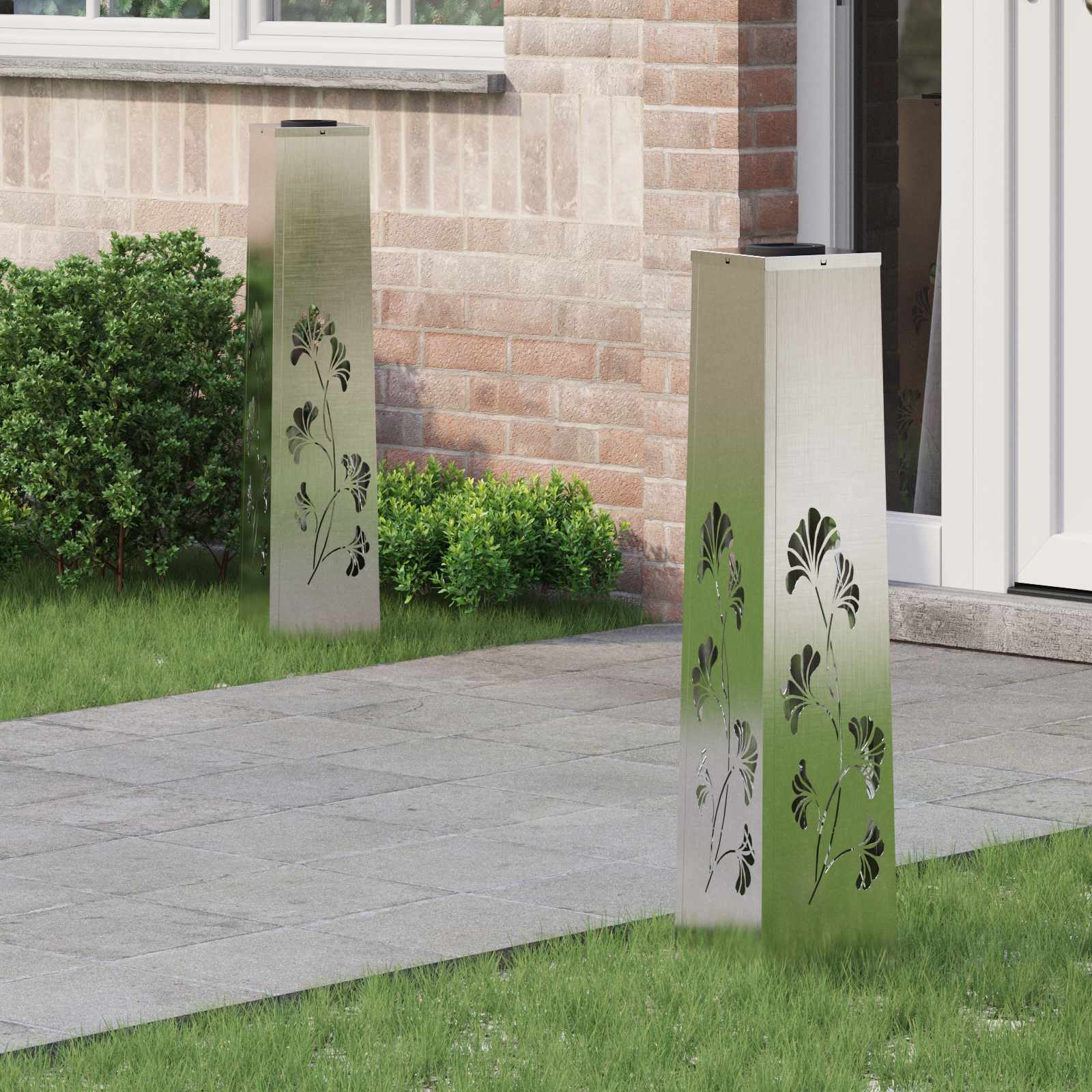 Ηλιακό LED Φως Δρόμου 2 pcs Ασημί Ανοξείδωτο ατσάλι - Pakobazaar