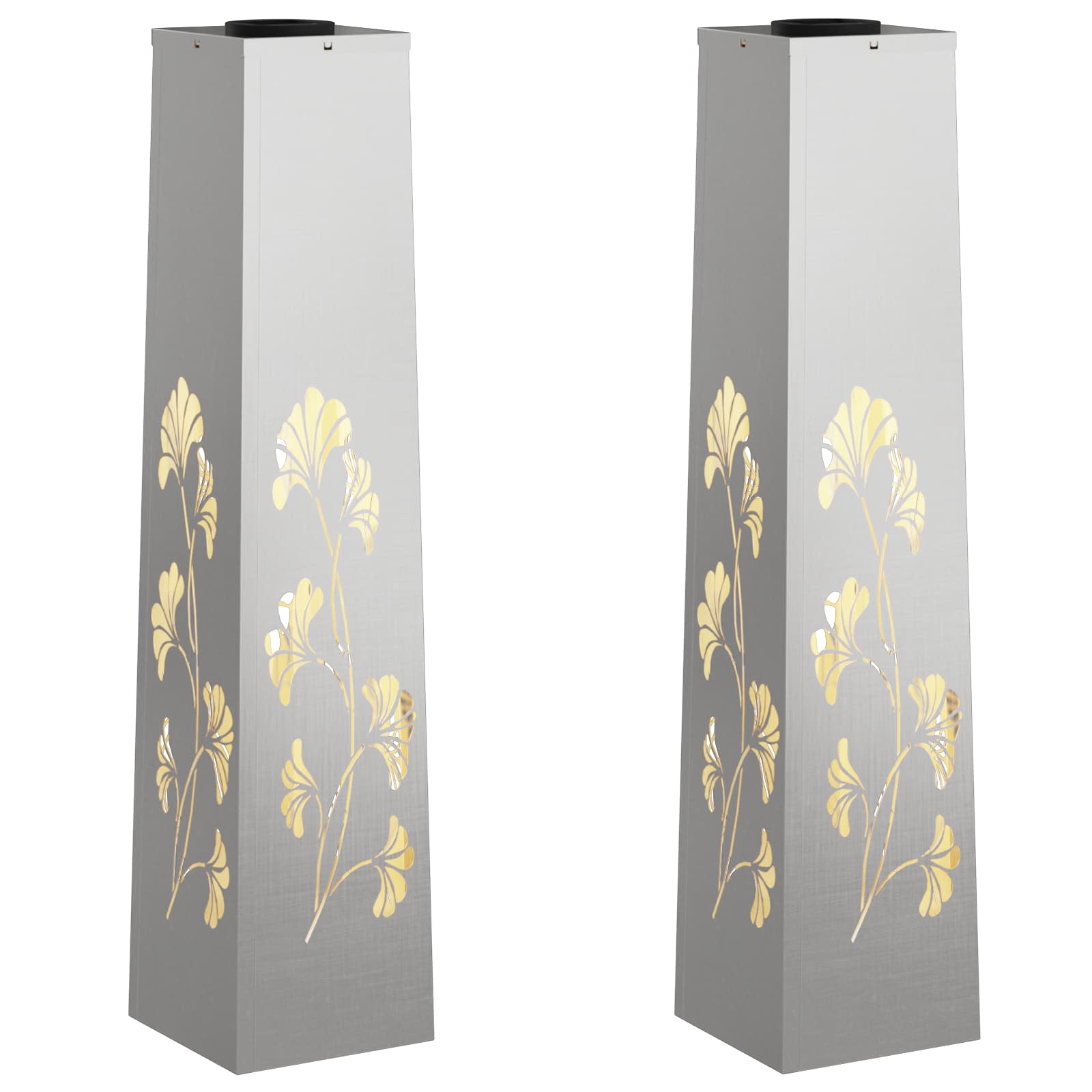 Ηλιακό LED Φως Δρόμου 2 pcs Ασημί Ανοξείδωτο ατσάλι - Pakobazaar