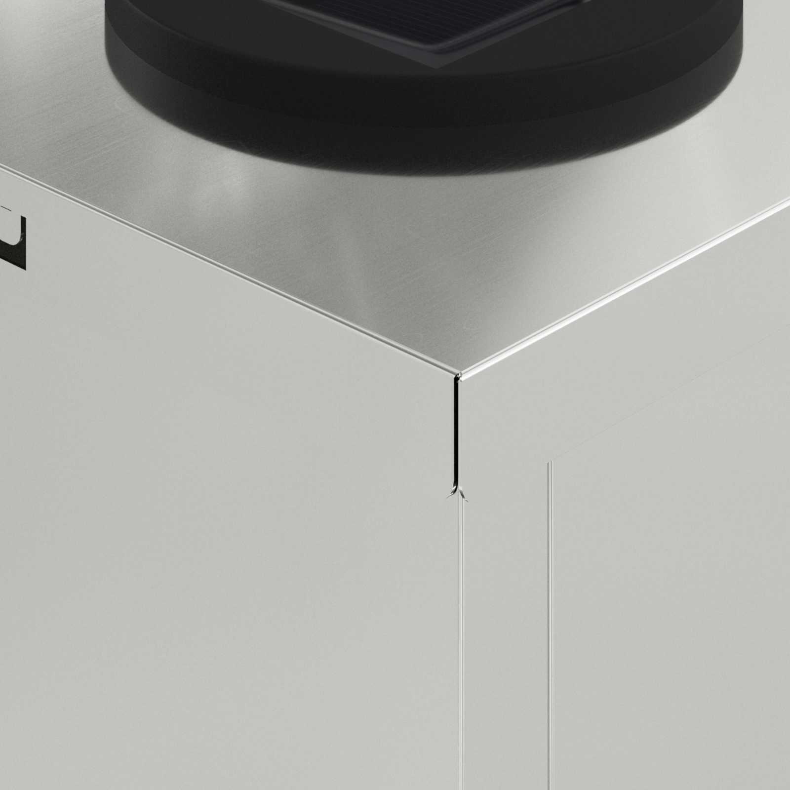 Ηλιακό LED Φως Δρόμου 2 pcs Ασημί Γαλβανισμένο Χάλυβα - Pakobazaar