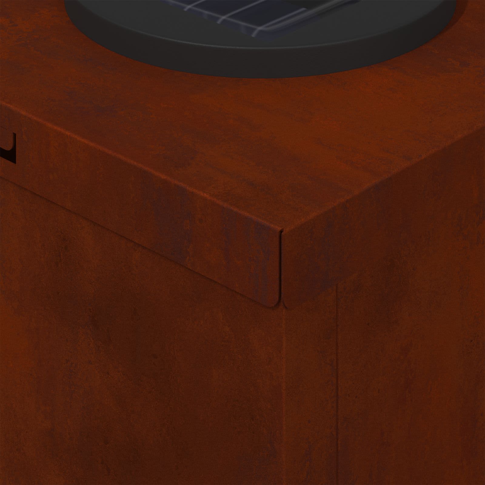 Ηλιακό LED Φως Δρόμου 2 pcs Σκ rusty Ατσάλι Σκληρυθέν στον Αέρα - Pakobazaar