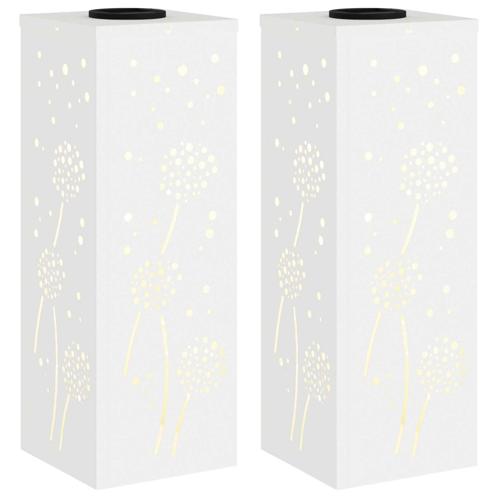 Ηλιακό LED Φως Δρόμου 2 pcs Λευκό Κρύο Ρολαρισμένο Χάλυβα - Pakobazaar