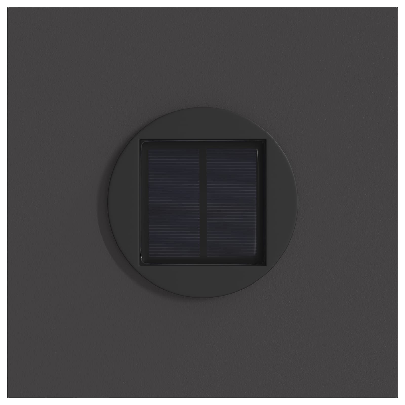 Ηλιακό LED Φως Δρόμου 2 pcs Μαύρο Κρύο Ρολαρισμένο Χάλυβα - Pakobazaar