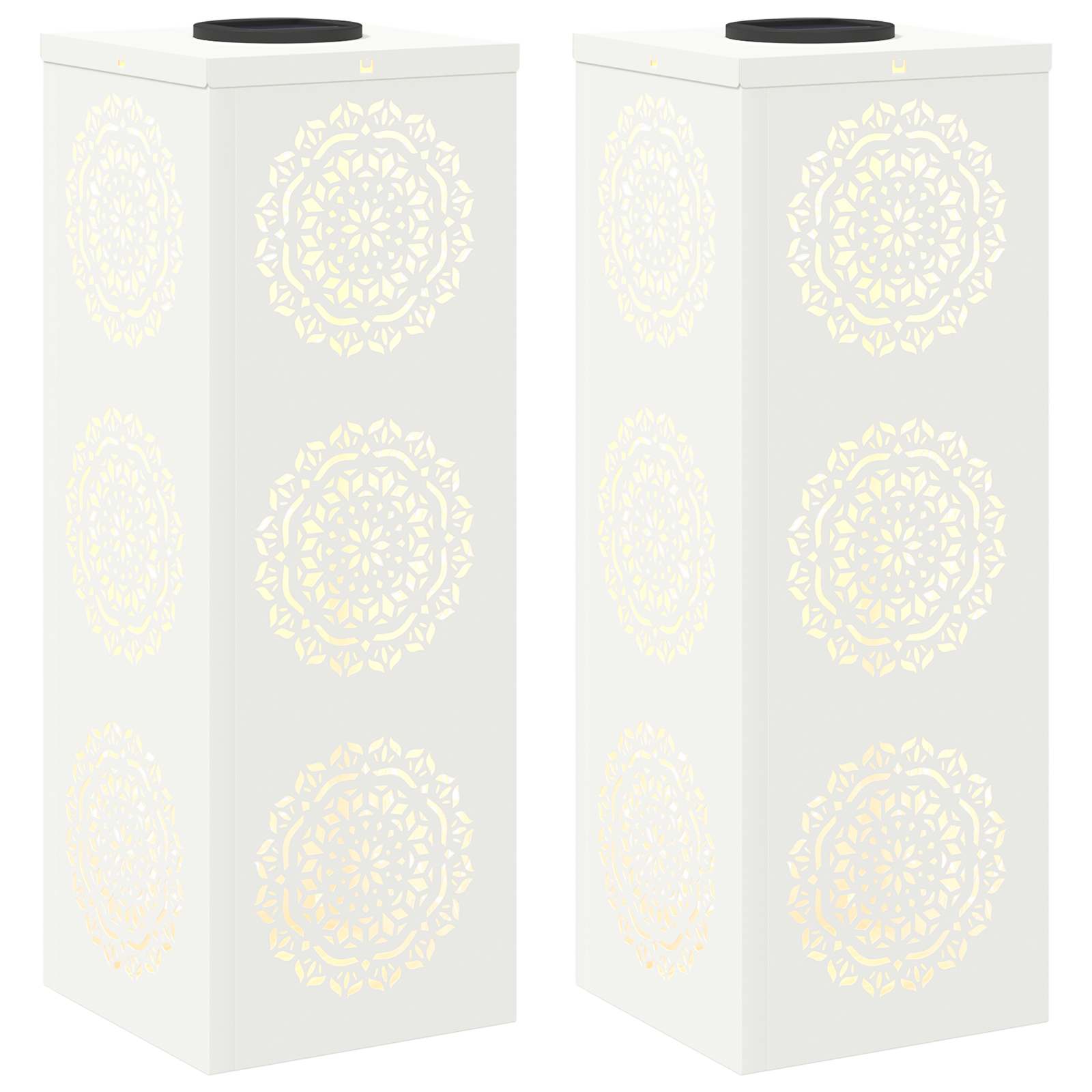 Ηλιακό LED Φως Δρόμου 2 pcs Λευκό Κρύο Ρολαρισμένο Χάλυβα - Pakobazaar