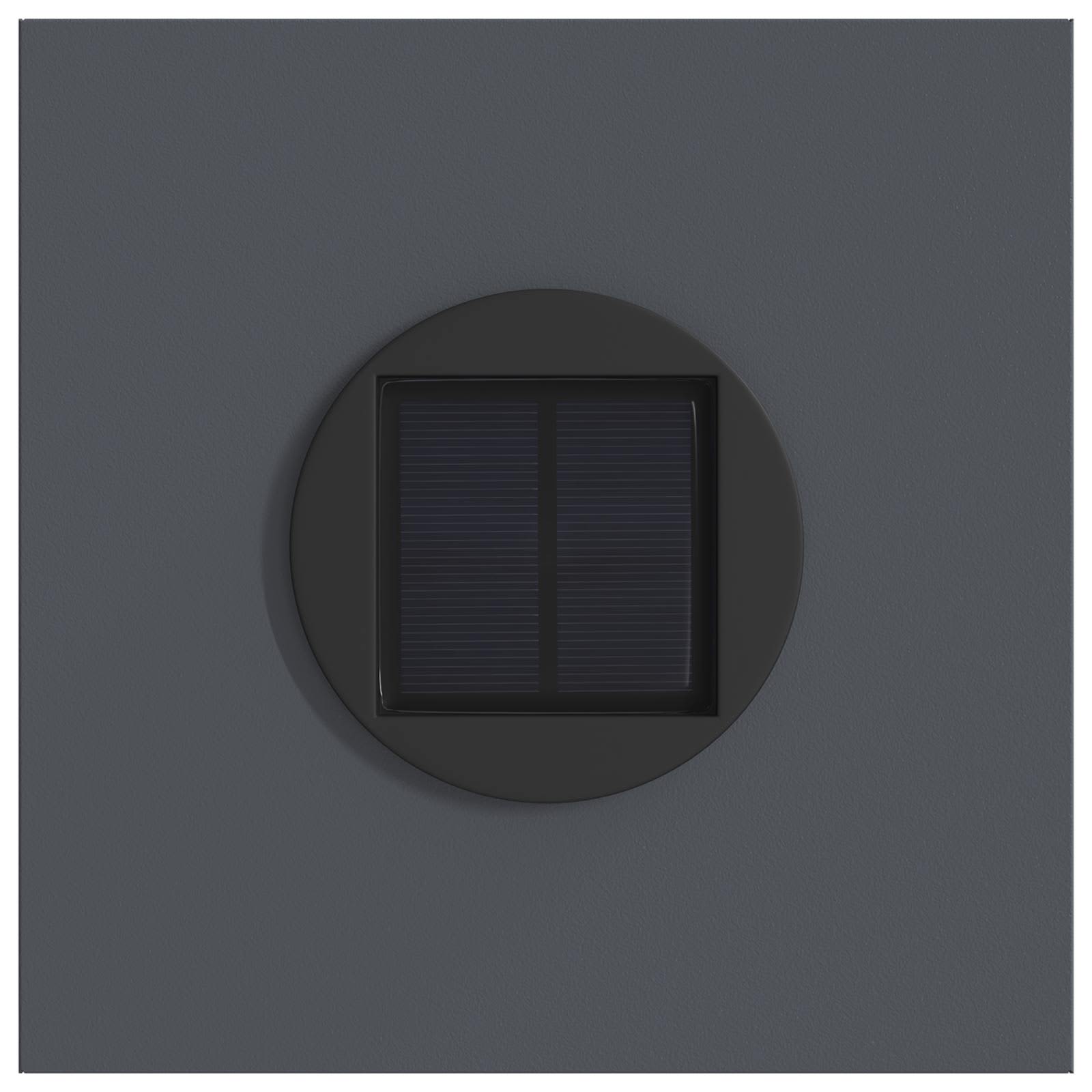 Ηλιακό LED Φως Δρόμου 2 pcs Ανθρακί Κρύο Ρολαρισμένο Χάλυβα - Pakobazaar