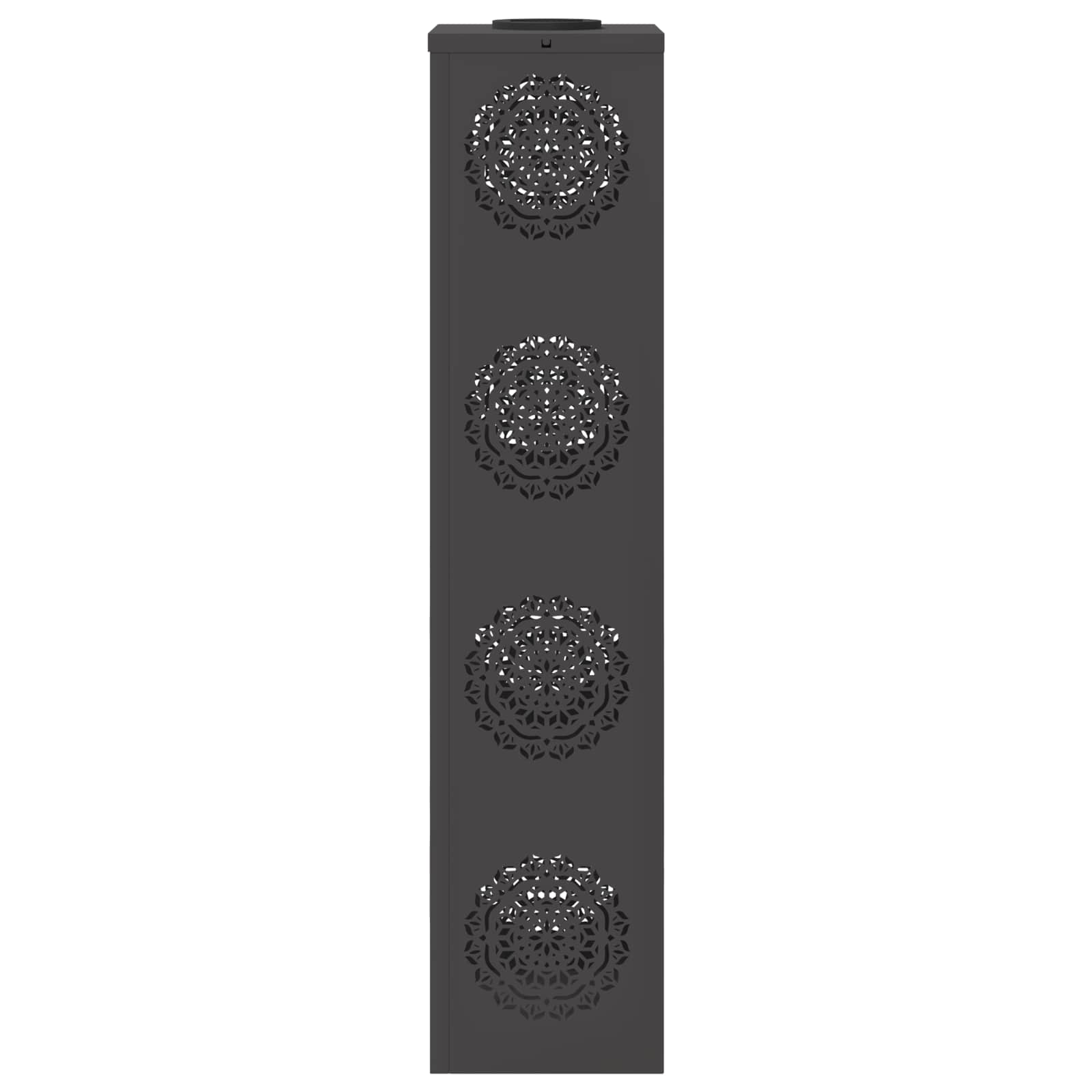 Ηλιακό LED Φως Δρόμου 2 pcs Μαύρο Κρύο Ρολαρισμένο Χάλυβα - Pakobazaar
