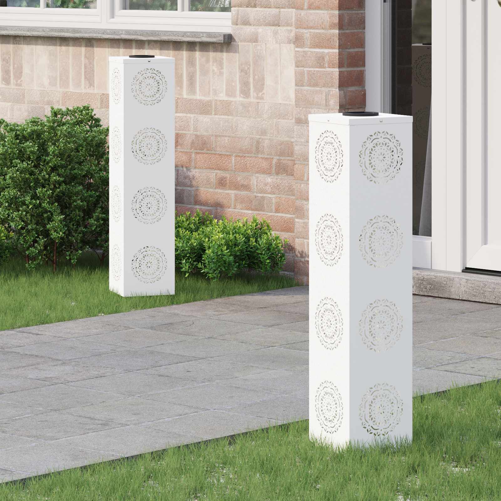 Ηλιακό LED Φως Δρόμου 2 pcs Λευκό Κρύο Ρολαρισμένο Χάλυβα - Pakobazaar